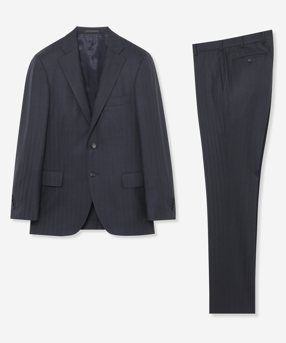 154 マッキントッシュ セットアップスーツ トロッター ネイビー ストライプ 154 マッキントッシュ セットアップスーツ トロッター ネイビー