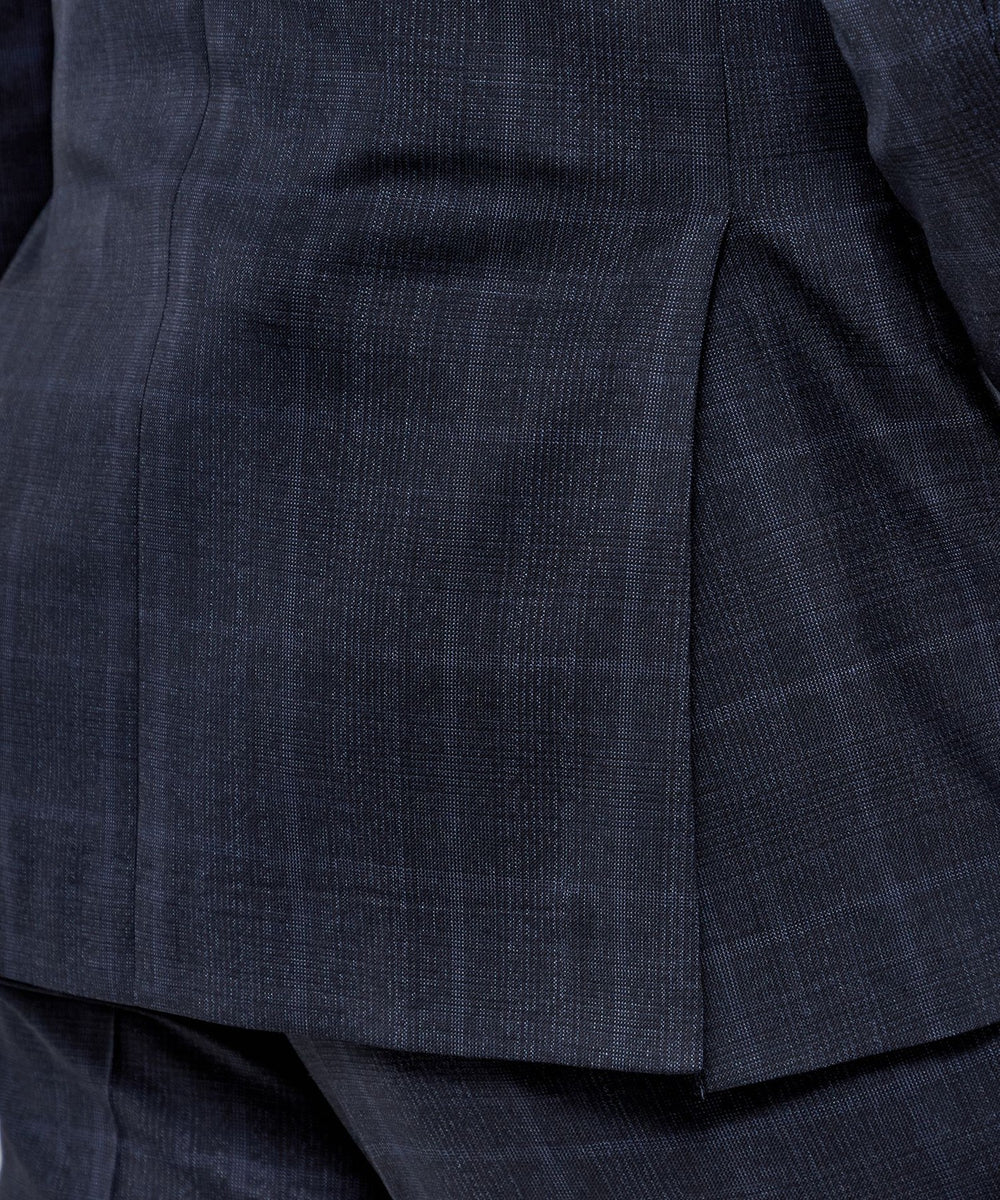 NEW BRIDGE】Super150's コンビネーションチェックネイビースーツ