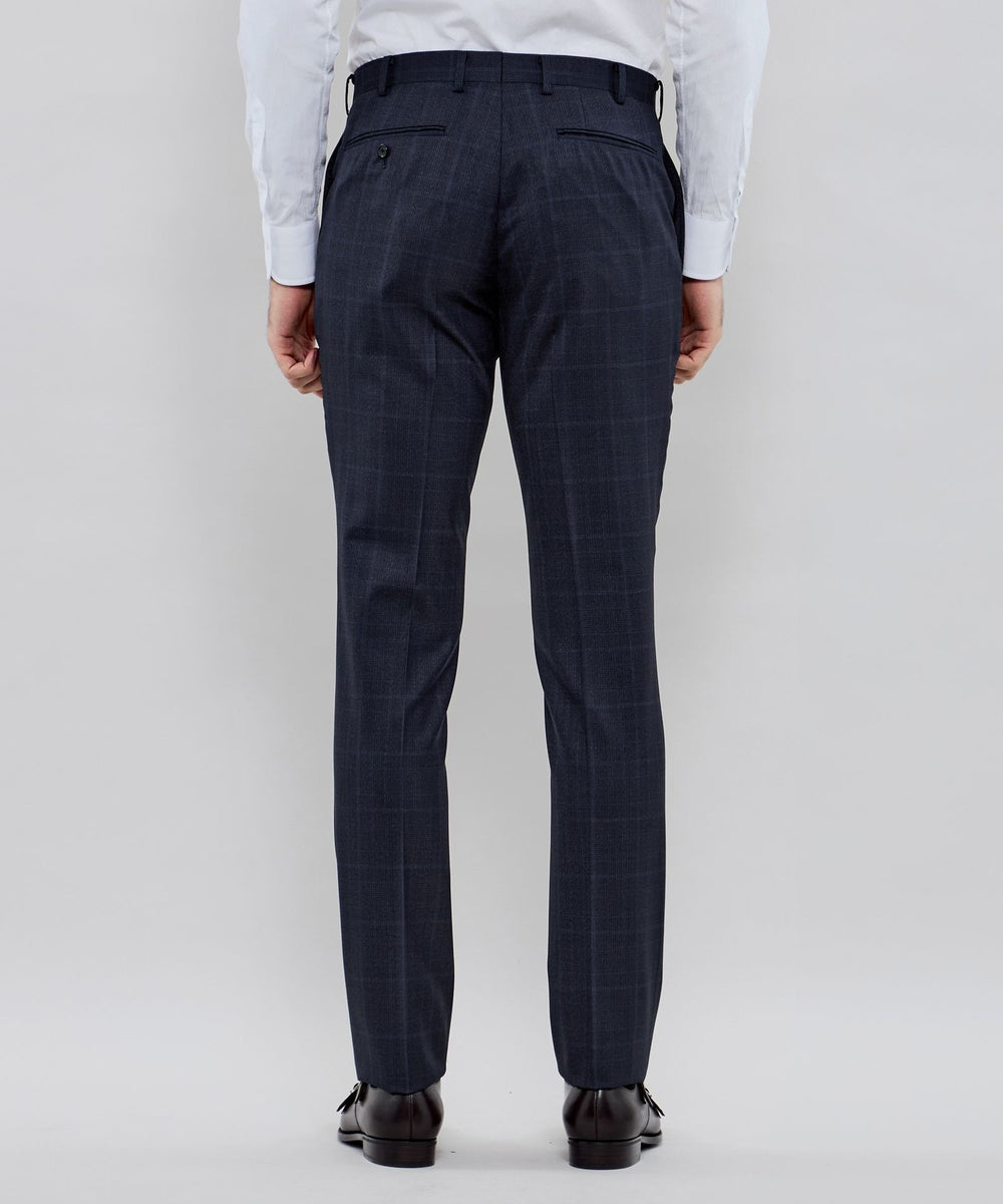 NEW BRIDGE】Super150's コンビネーションチェックネイビースーツ