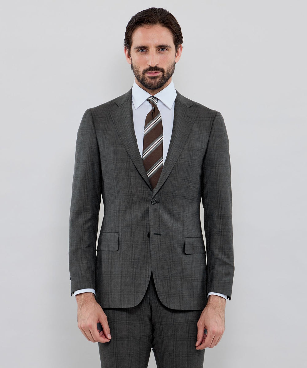 美品＊マッキントッシュロンドン　テーラードジャケット　チェック　ウール　グレー MACKINTOSH LONDON ジャケット テーラードジャケット ウール