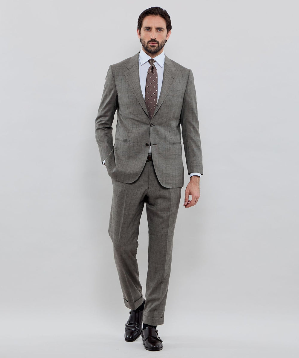 ウールシルク グレンチェックスーツ(スーツ)｜MACKINTOSH LONDON