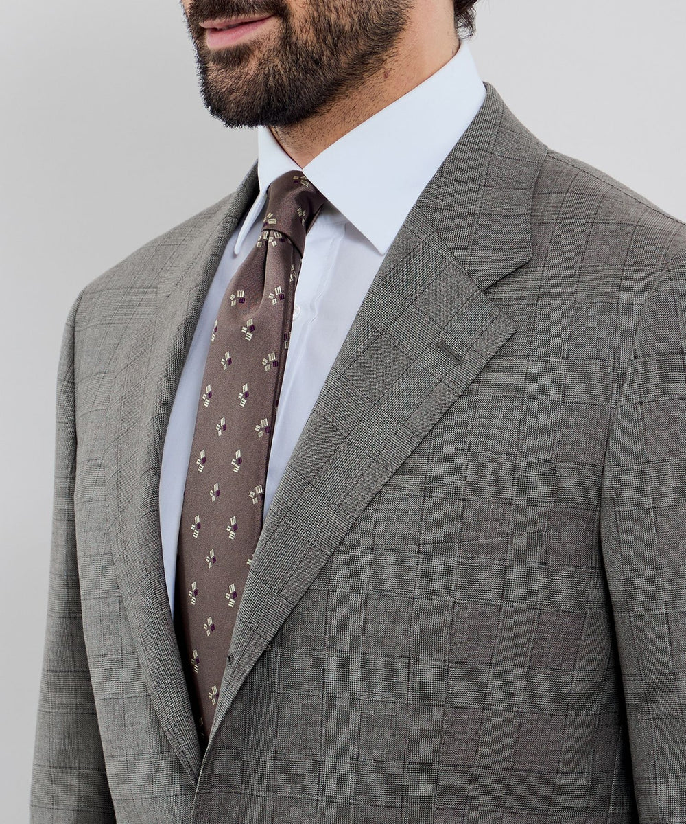 ウールシルク グレンチェックスーツ(スーツ)｜MACKINTOSH LONDON