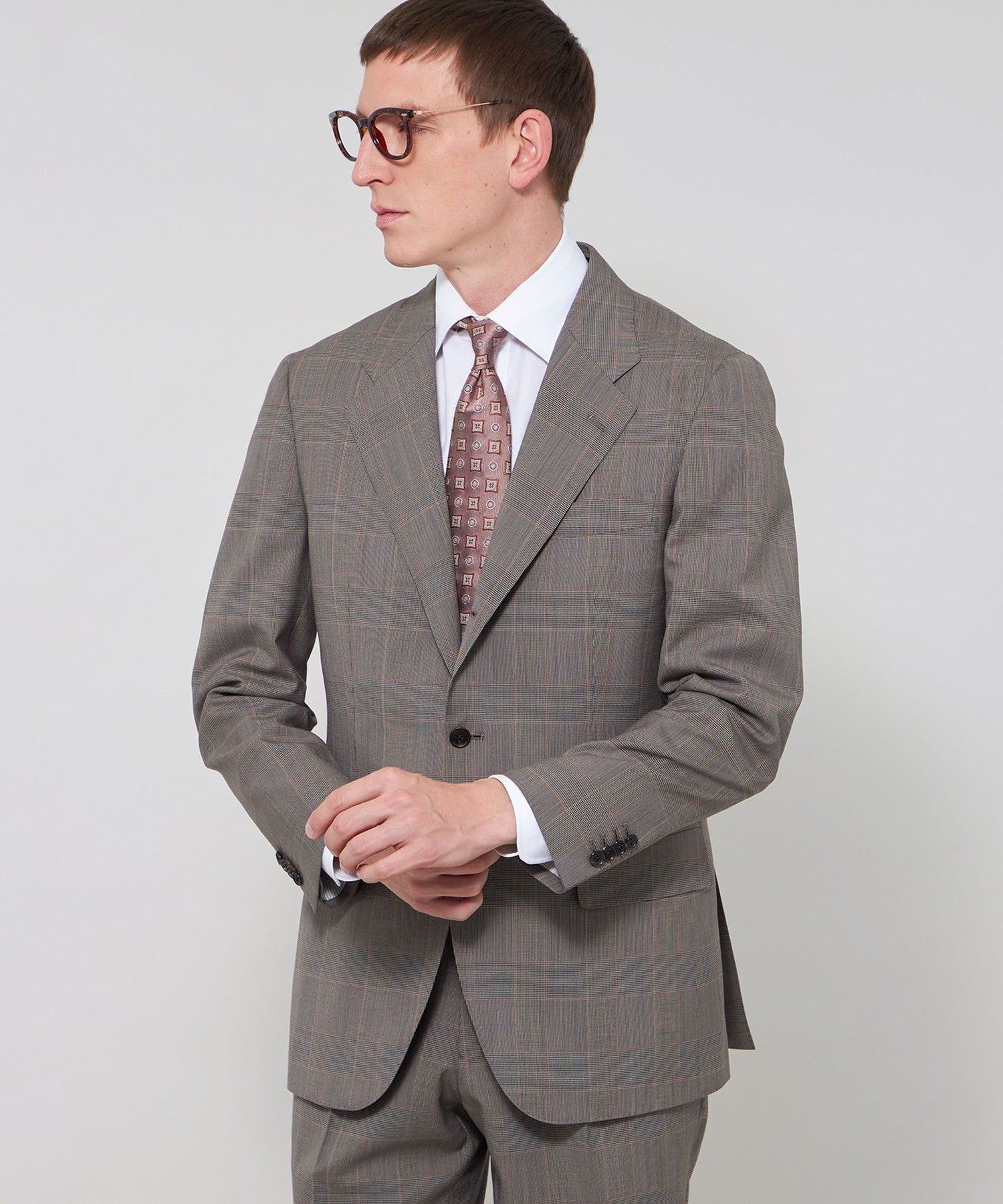 最終価格 MACKINTOSH LONDON ビジネススーツジャケット ブラウン MINT BRIDGE】グレンチェックスーツ(スーツ)｜MACKINTOSH LONDON