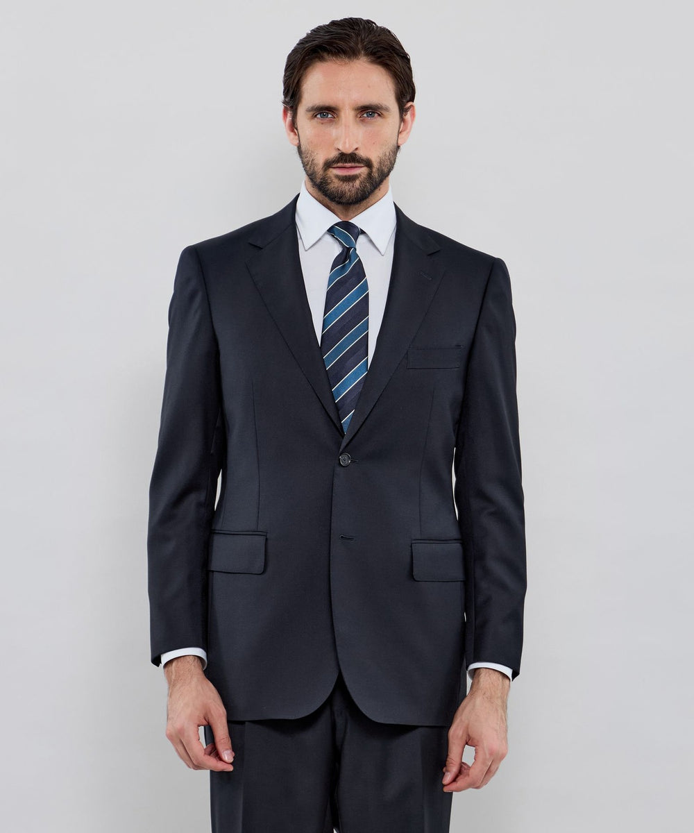 MACKINTOSH LONDON ダークブルー サマーカジュアルスーツ OX BRIDGE】【WORSTED 7 CLOTH】オリジナルトップツイルスーツ(スーツ