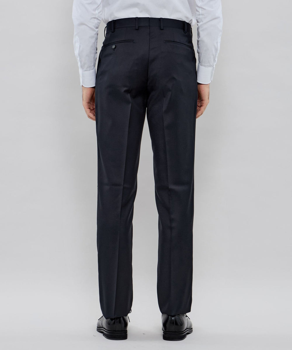 美品✨ MACKINTOSH LONDON パンツスーツ 紺 36 毛 日本製 OX BRIDGE】【WORSTED 7 CLOTH】オリジナルトップツイルスーツ(スーツ