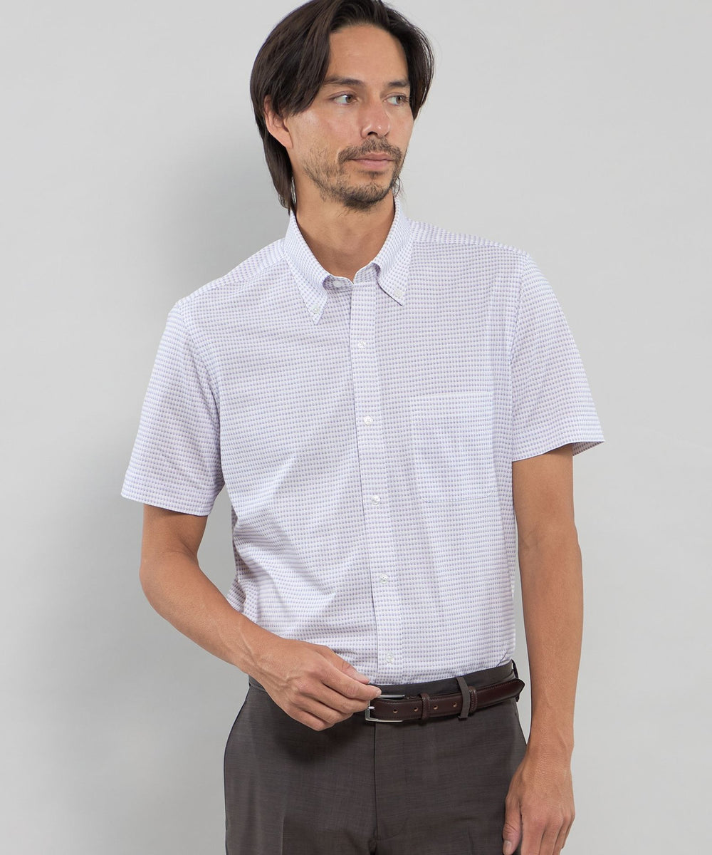 FLEX JERSEY】ジオメトリックジャージー半袖シャツ(トップス