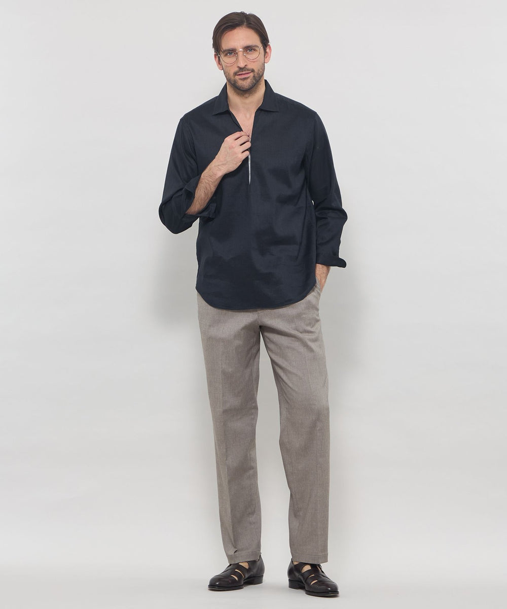 美品 MACKINTOSHロンドン ポプリン ストレッチ トップス 40 濃紺 美品 MACKINTOSH ロンドン ポプリン ストレッチ トップス 40サイズ