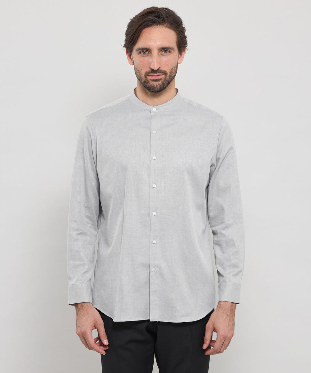 小紋ジャカードバンドカラーシャツ(トップス)｜MACKINTOSH LONDON