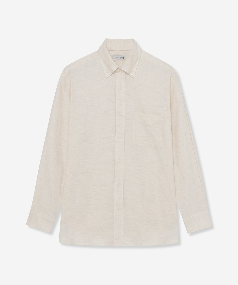 WEB・一部店舗限定】メランジフランネル釦ダウンシャツ(トップス