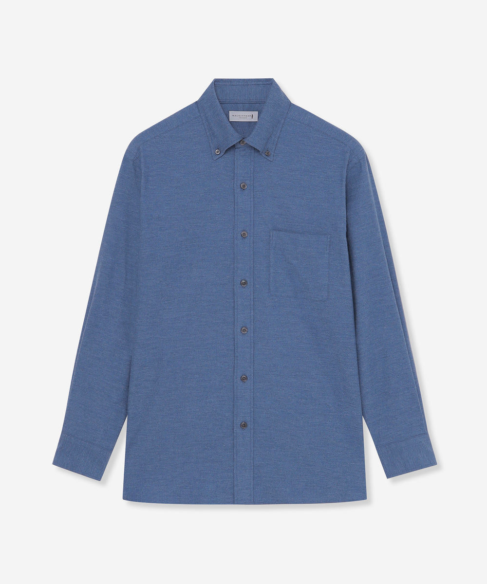 WEB・一部店舗限定】メランジフランネル釦ダウンシャツ(トップス