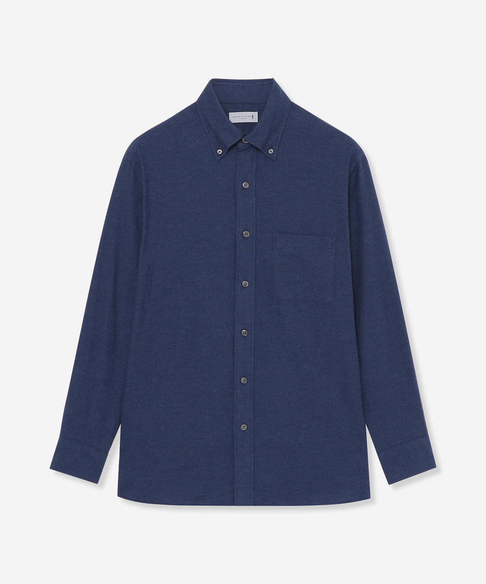 MACKINTOSH/マッキントッシュ シャツ　ブルーC WEB・一部店舗限定】メランジフランネル釦ダウンシャツ(トップス