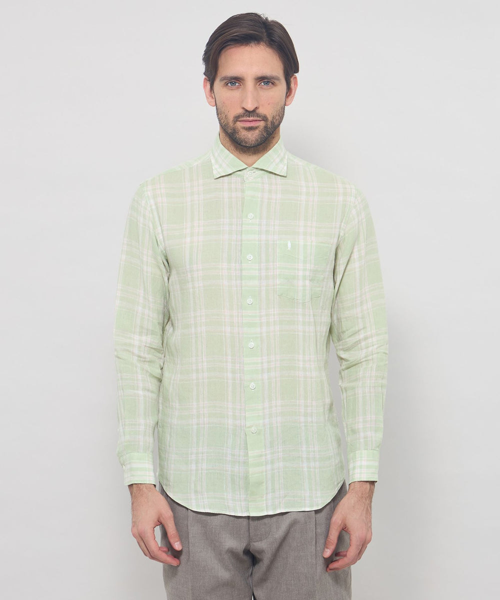 リネンチェックワイドカラーシャツ(トップス)｜MACKINTOSH LONDON