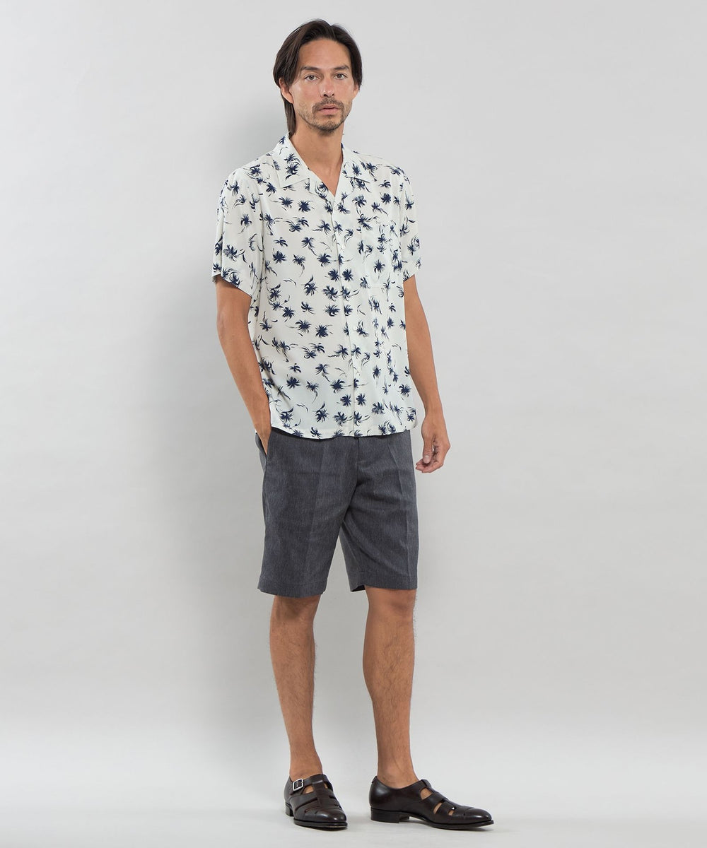 M※M　canoneお洋服3点まとめ売り LEON掲載】プラムツリープリント半袖オープンカラーシャツ(トップス