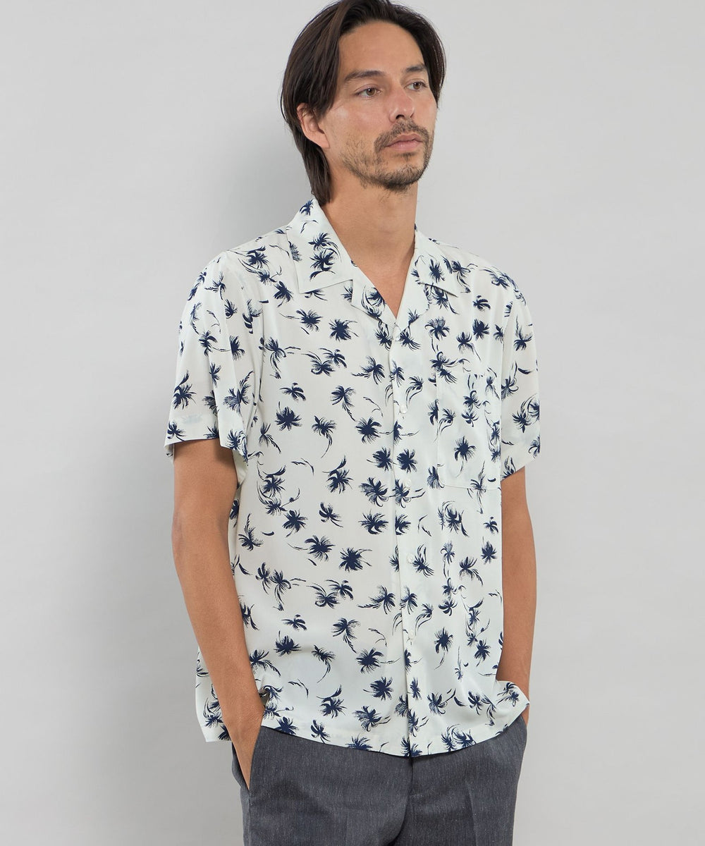 LEONARD FASION ☆ 美品 シルク混 プリント シャツ URBAN RESEARCH DOORS（アーバンリサーチドアーズ）の「リネン/シルク
