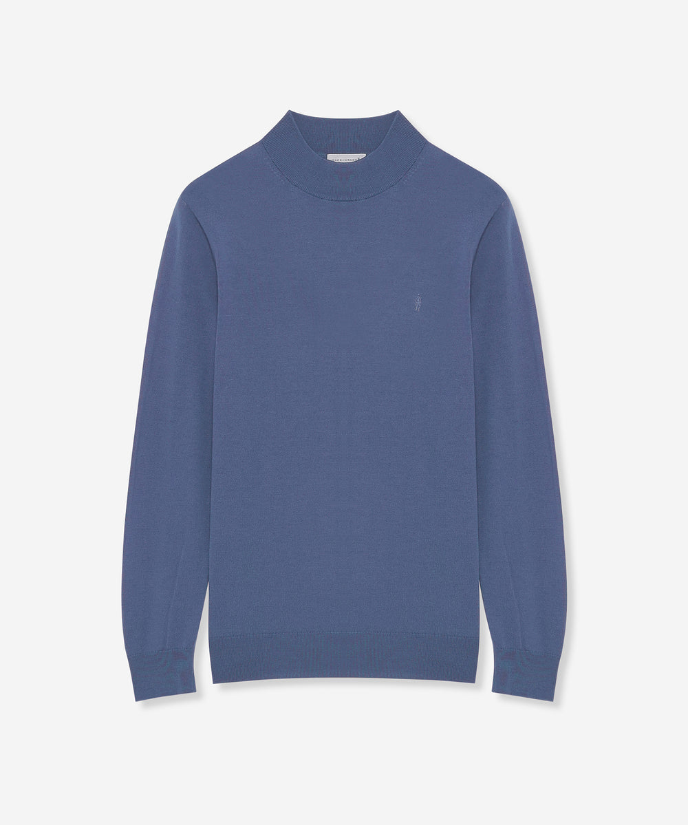 14ゲージウォッシャブルウールモックネックニット(トップス