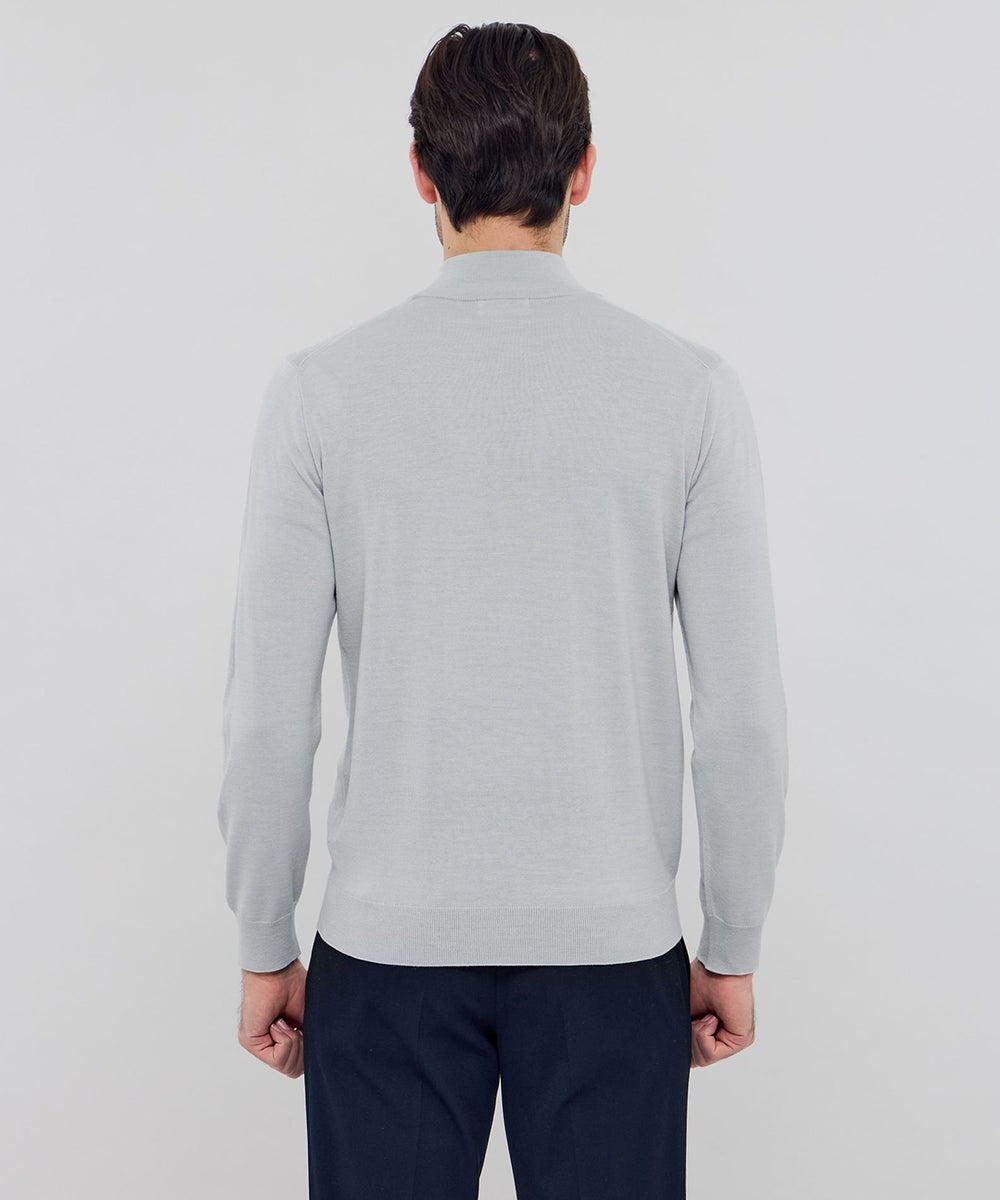 ウールプラックスホールガーメントモックネックニット(トップス