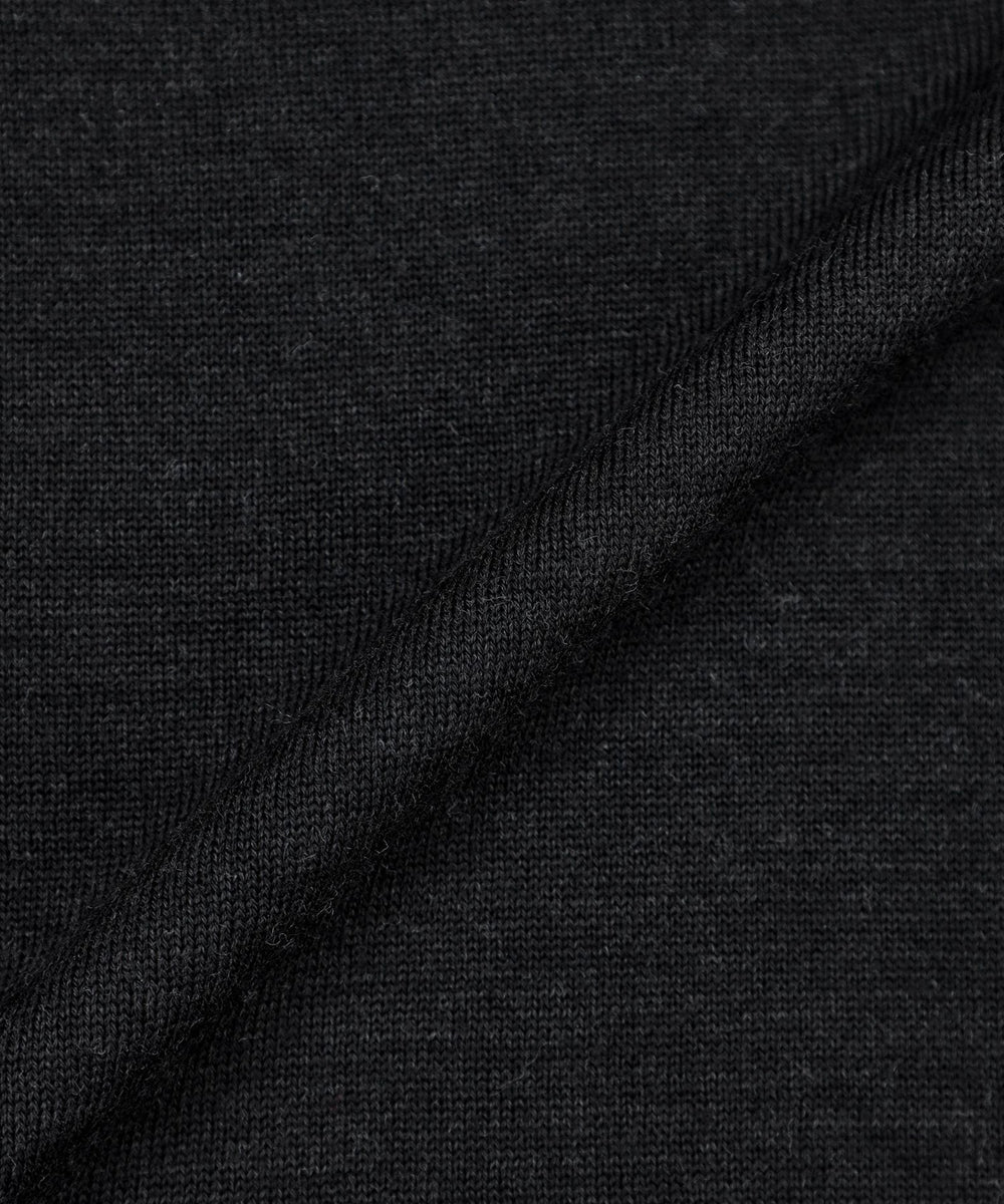 ウールプラックスホールガーメントモックネックニット(トップス