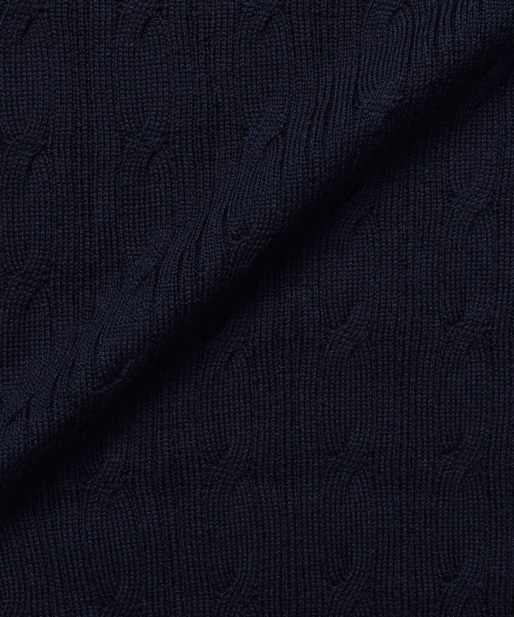 WEB・一部店舗限定】ハイゲージケーブルクルーネックニット(トップス