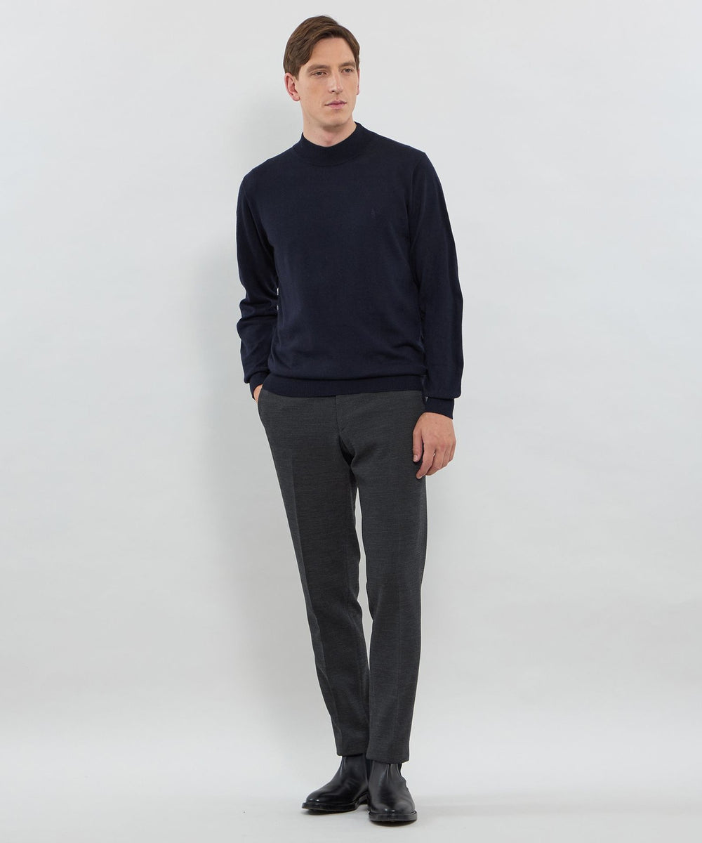 WEB・一部店舗限定】ハイゲージ天竺モックネックニット(トップス