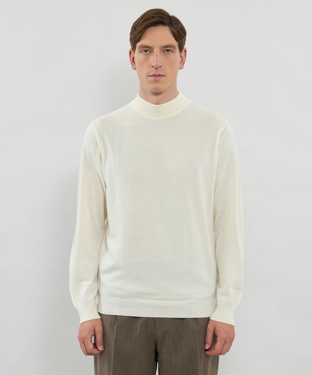 WEB・一部店舗限定】ハイゲージ天竺モックネックニット(トップス