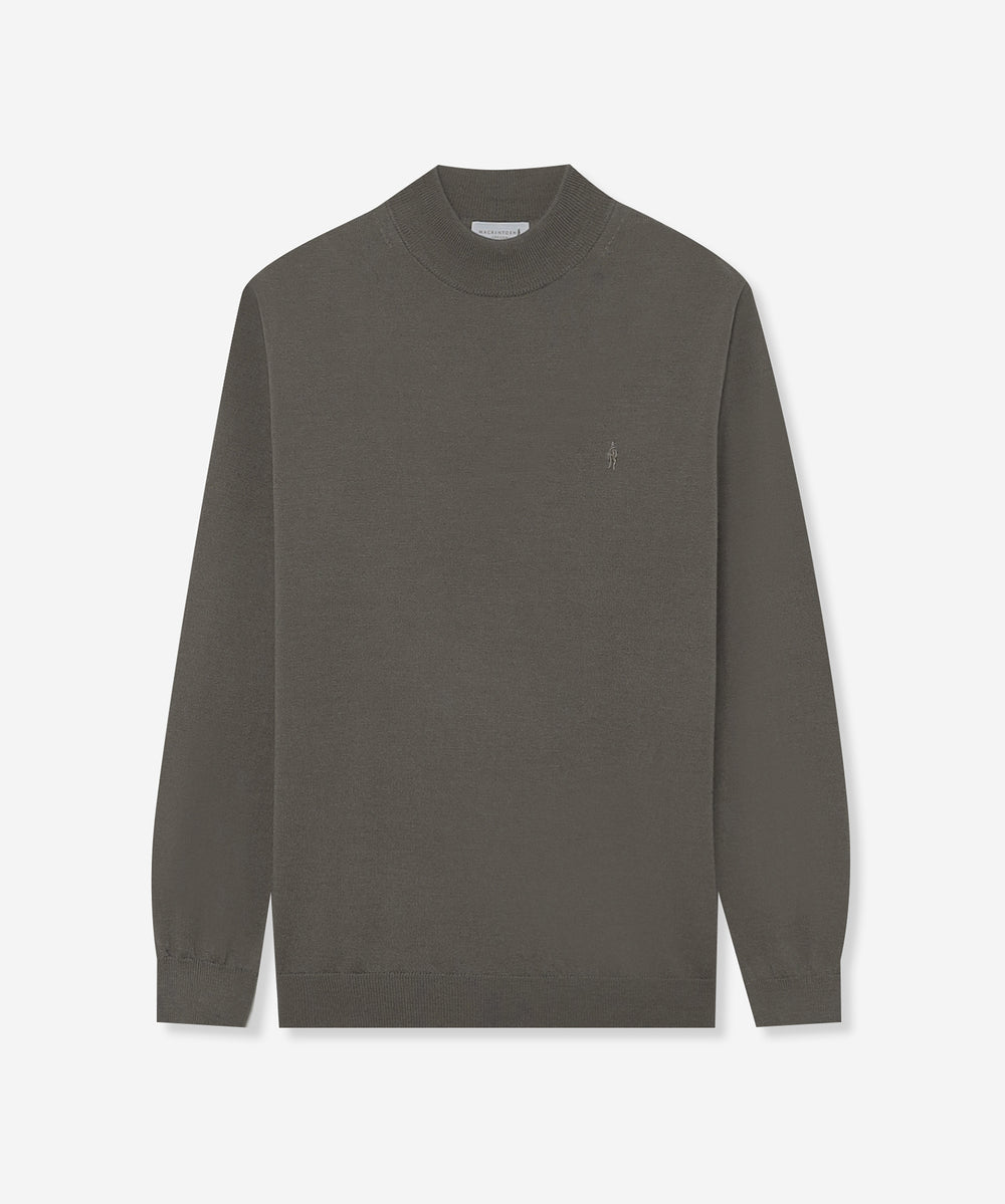 WEB・一部店舗限定】ハイゲージ天竺モックネックニット(トップス