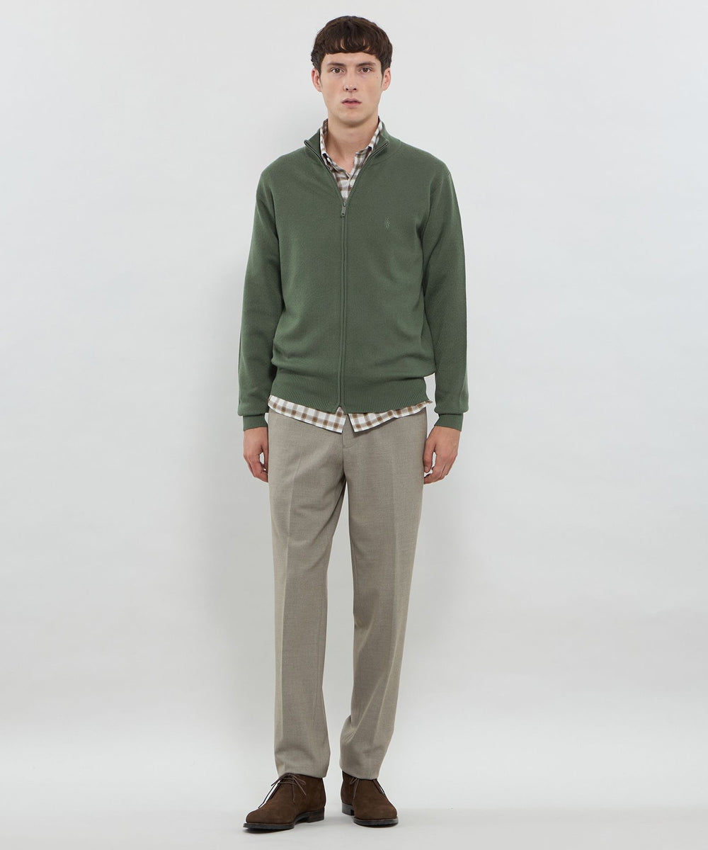 ハイゲージケーブルフルジップアップニット(トップス)｜MACKINTOSH