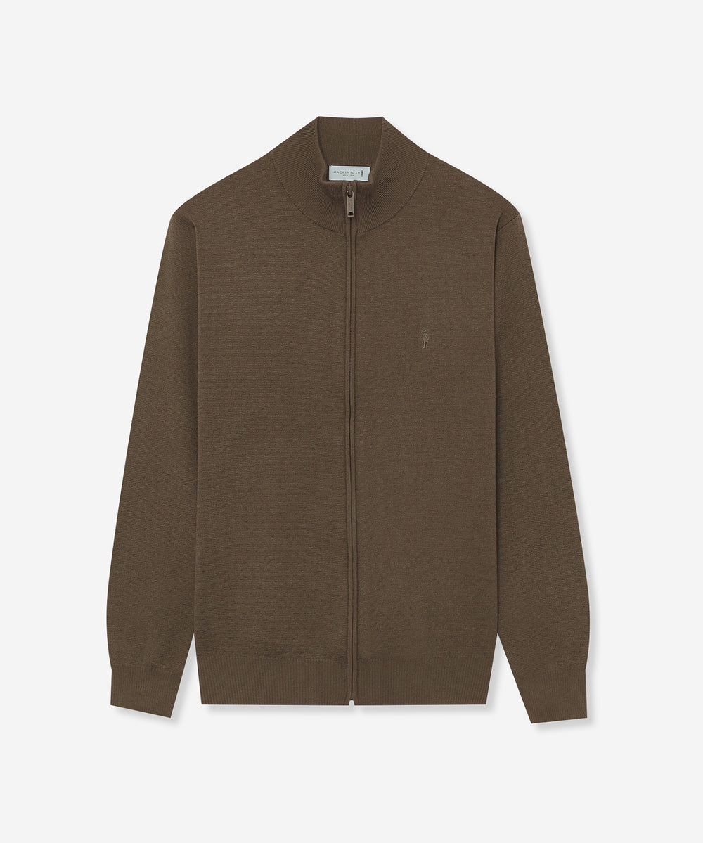 ハイゲージケーブルフルジップアップニット(トップス)｜MACKINTOSH