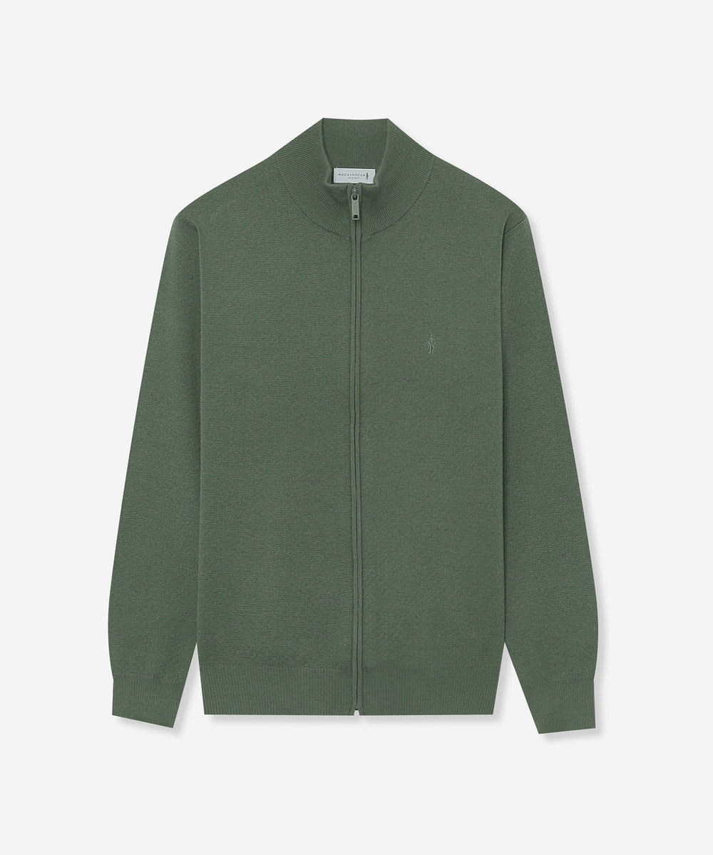 ハイゲージケーブルフルジップアップニット(トップス)｜MACKINTOSH