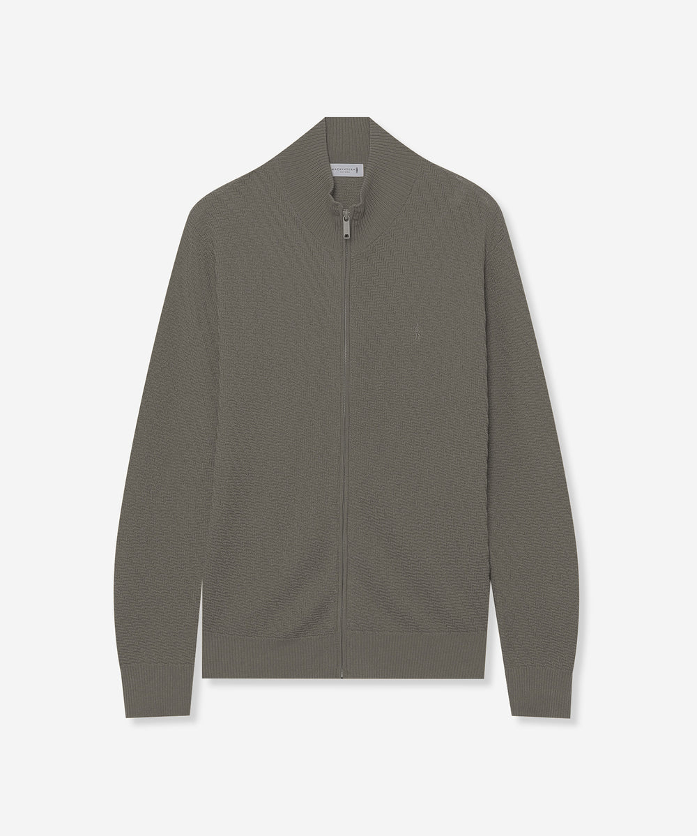 WEB・一部店舗限定】ハイゲージケーブルフルジップアップニット