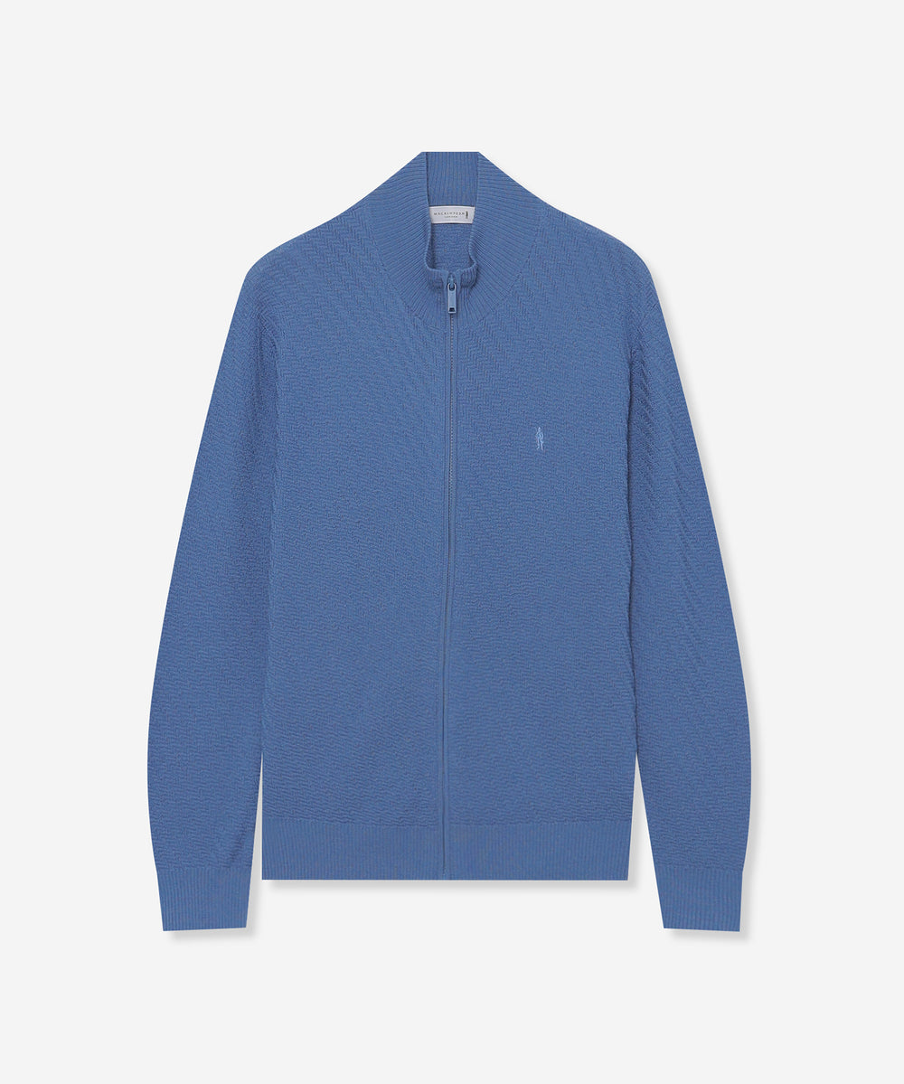 WEB・一部店舗限定】ハイゲージケーブルフルジップアップニット