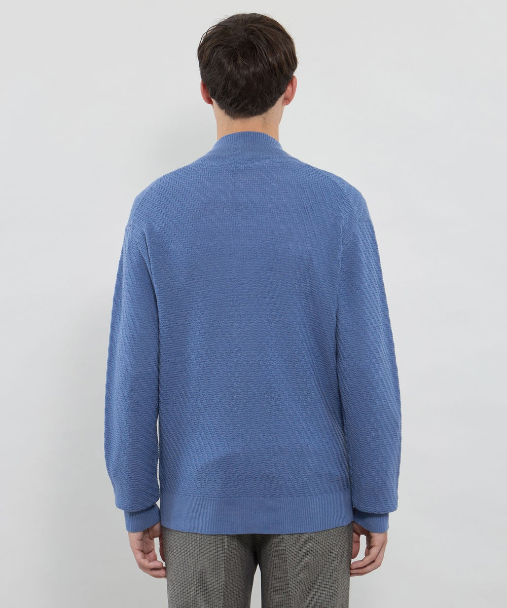 WEB・一部店舗限定】ハイゲージケーブルフルジップアップニット