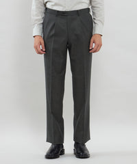 Adjustable Fit】メランジフランネル 1プリーツスラックス(パンツ