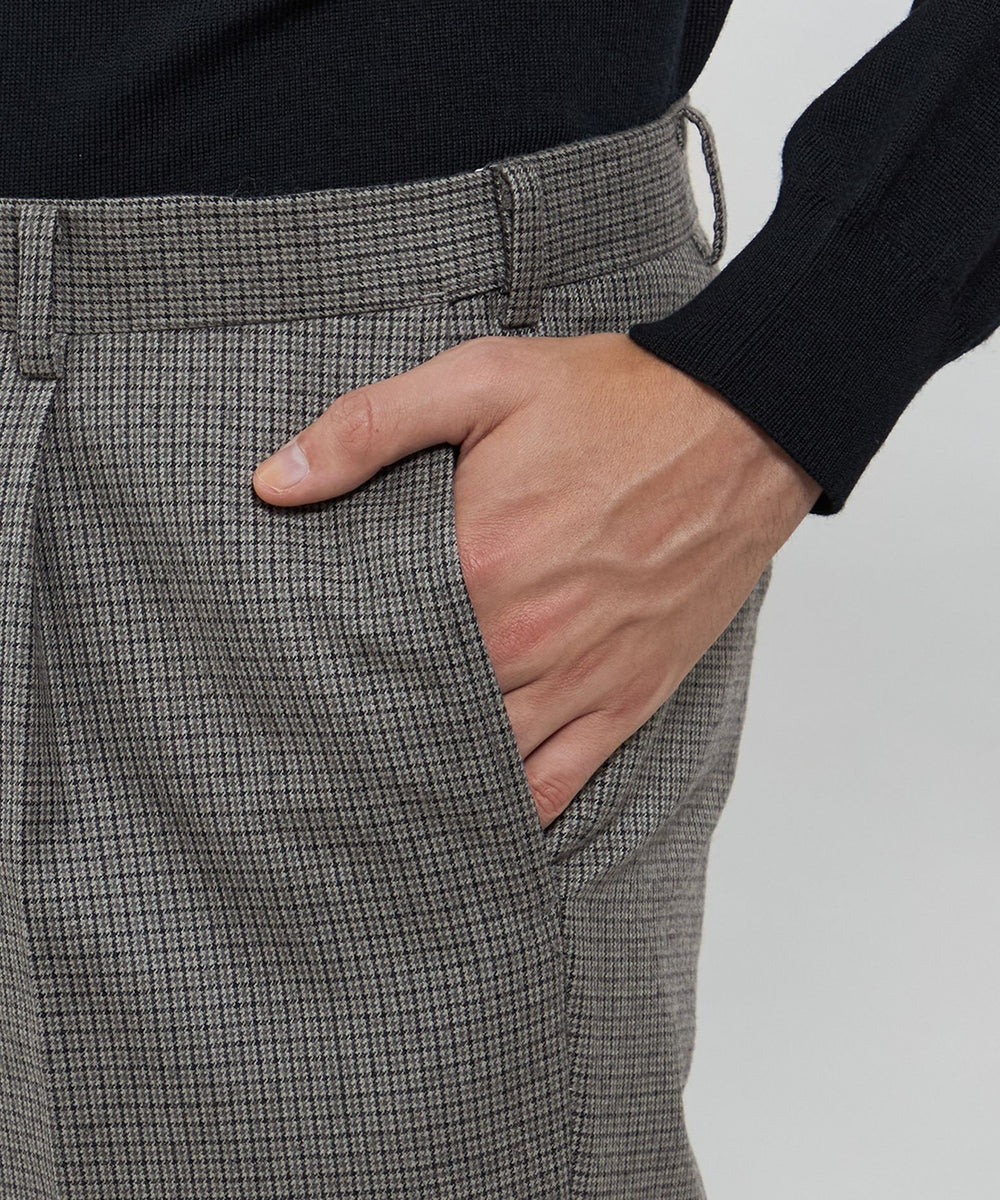 Adjustable Fit】ガンクラブフランネル 1プリーツスラックス(パンツ