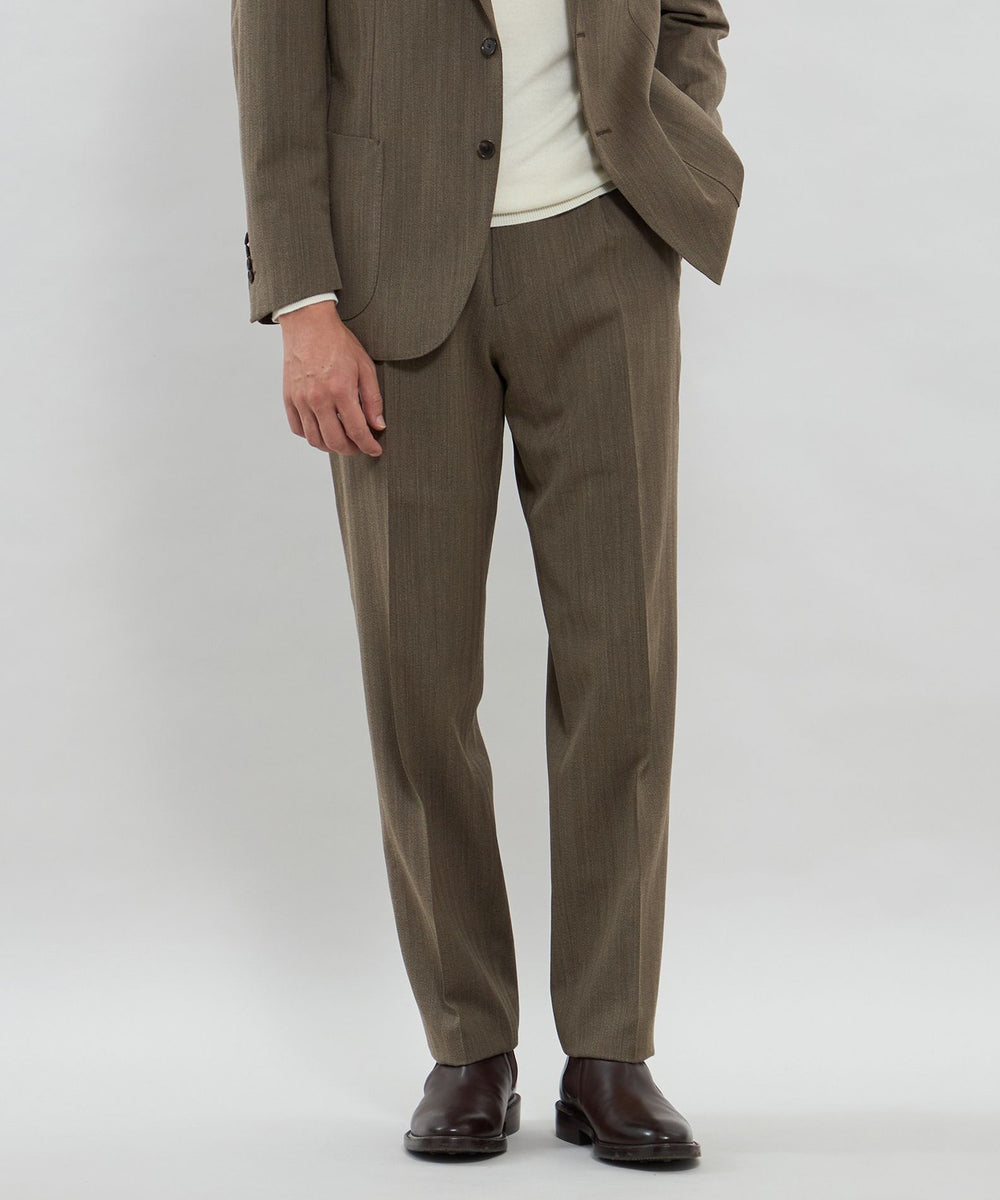 【BEIGE】ANGELICO ヘリンボーン 1プリーツ パンツ R-MODEL 1100025S1212_l1_a001.jpg