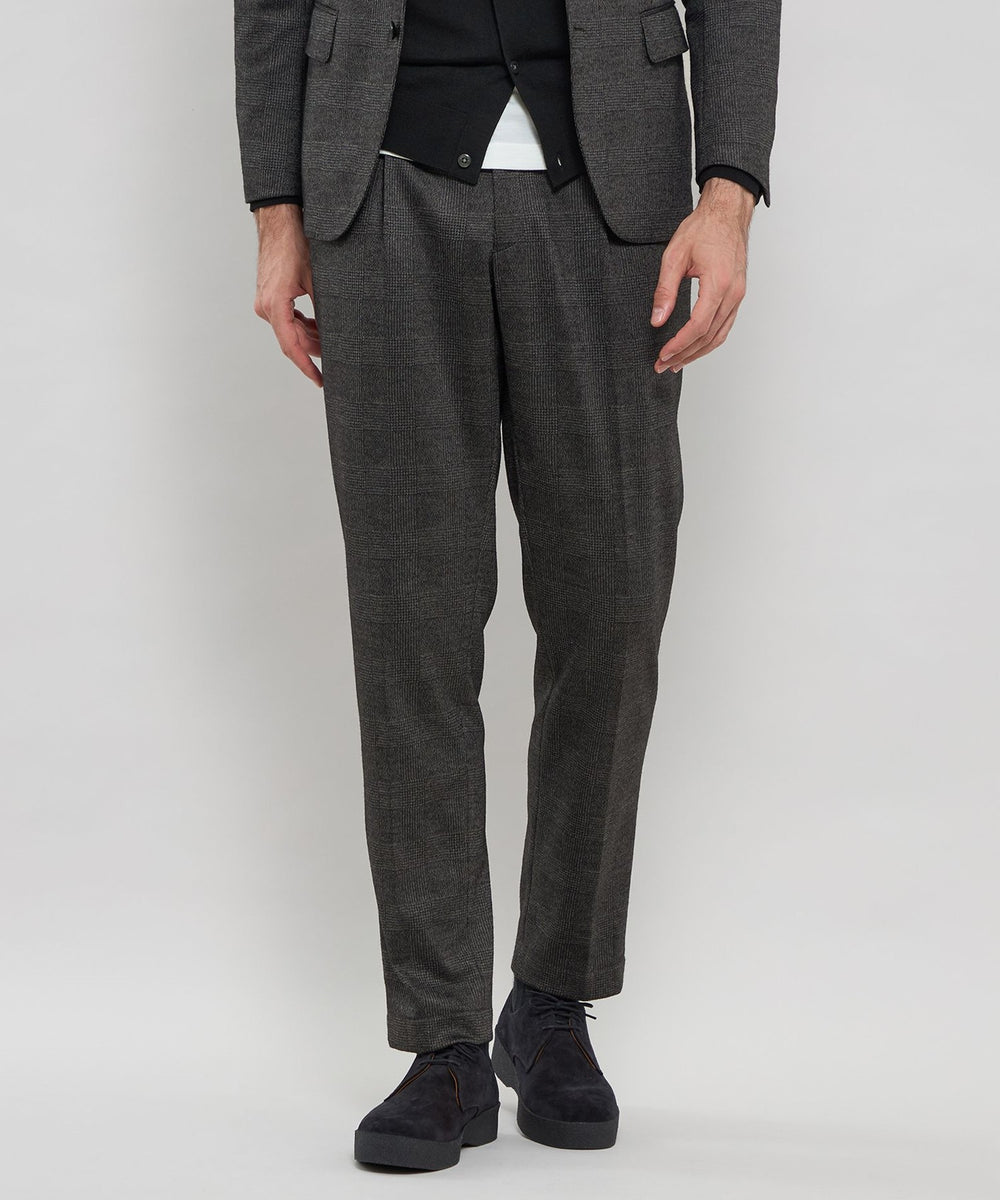 FLEX JERSEY】グレンチェックセットアップパンツ(パンツ