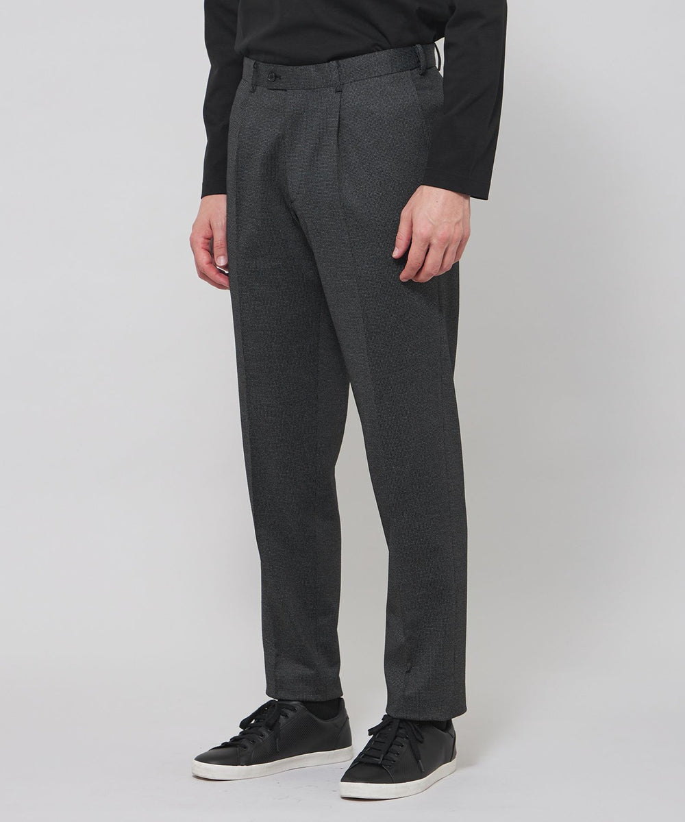 サロン0126 FLEX JERSEY】ハイゲージジャカードハウンドトゥースセットアップ