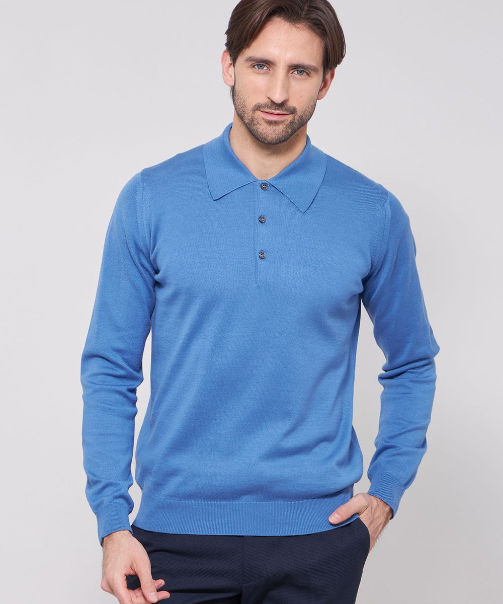 JOHN SMEDLEY】シーアイランドコットン24ゲージニットポロ(トップス