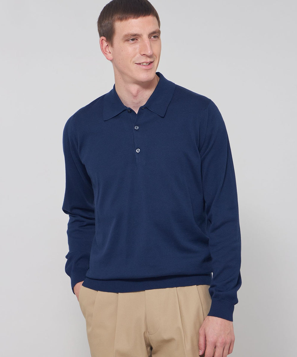JOHN SMEDLEY】シーアイランドコットン24ゲージニットポロ(トップス