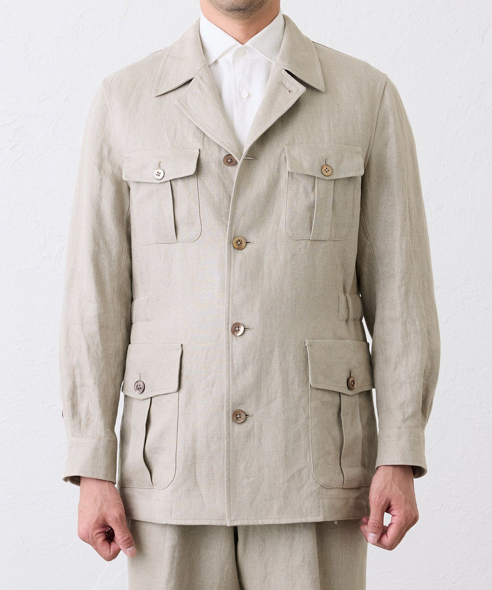 リネンサファリジャケット(ブルゾン)｜S.ESSENTIALS(エス