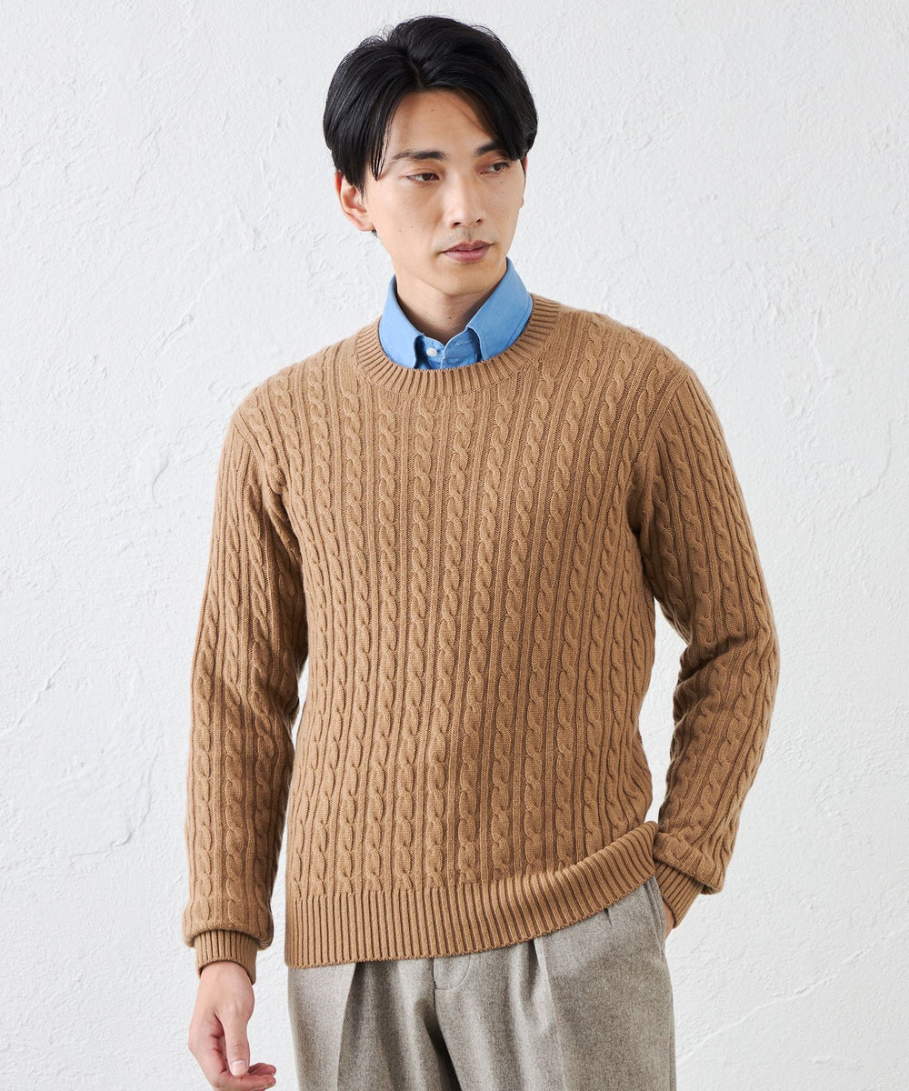 カシミヤクルーネックケーブル(トップス)｜S.ESSENTIALS(エス