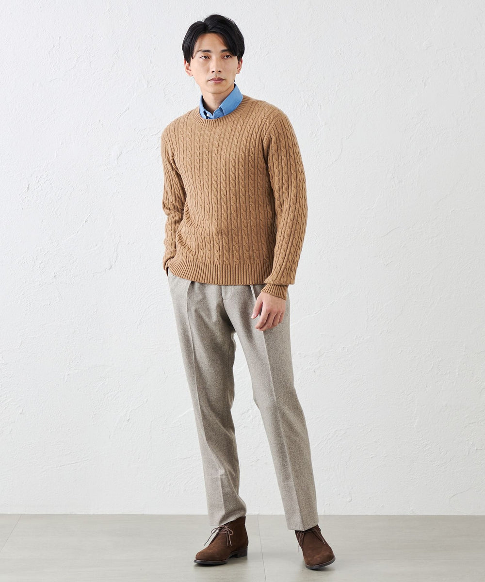 カシミヤクルーネックケーブル(トップス)｜S.ESSENTIALS(エス