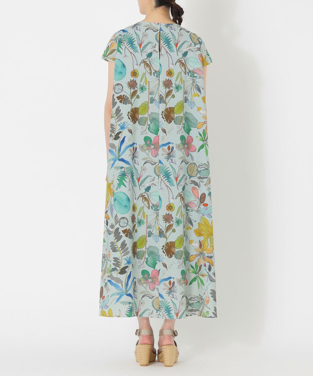 9/1限定セール】＊試着のみ＊ボタニカルプリントソリッドワンピース 9