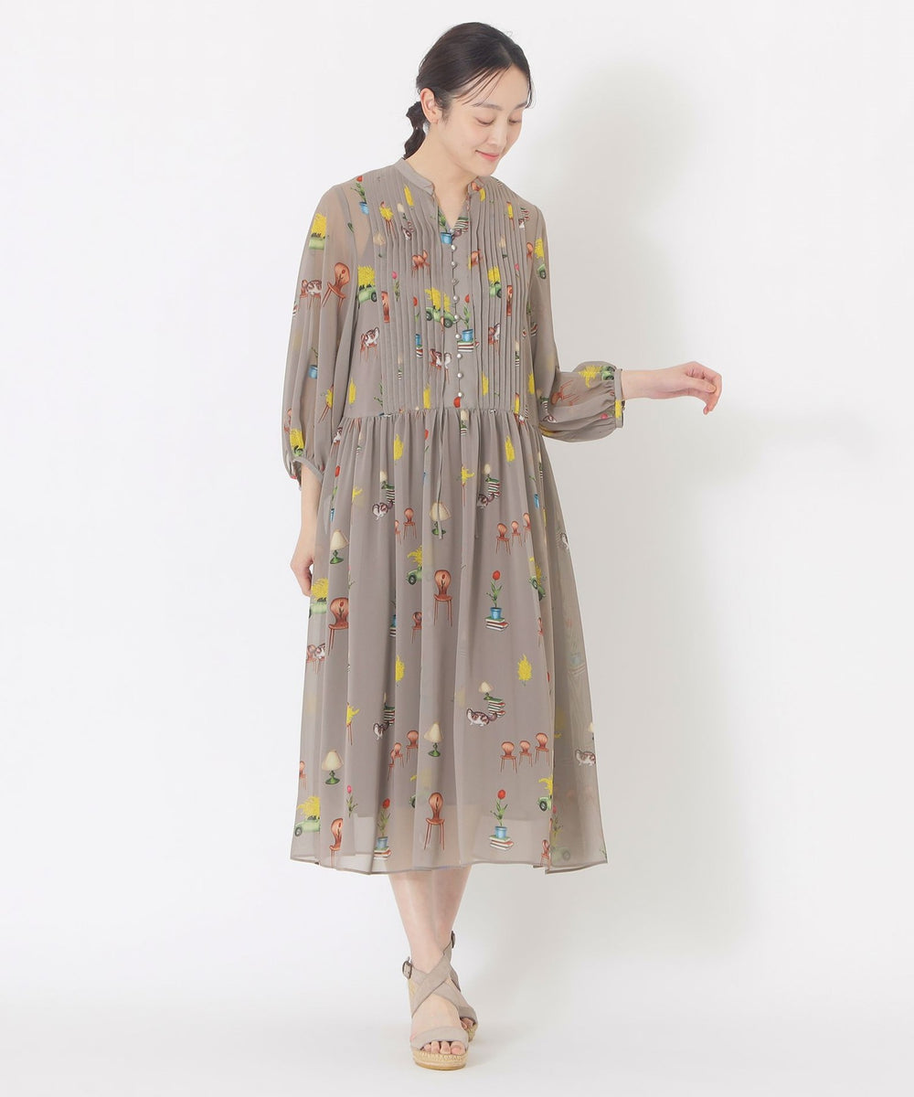 AIKO FUKUDAコラボ】プリントワンピース(ワンピース)｜S.ESSENTIALS