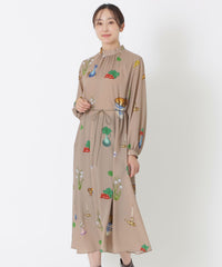 AIKO FUKUDAコラボ】FIKAプリントワンピース(ワンピース)｜S