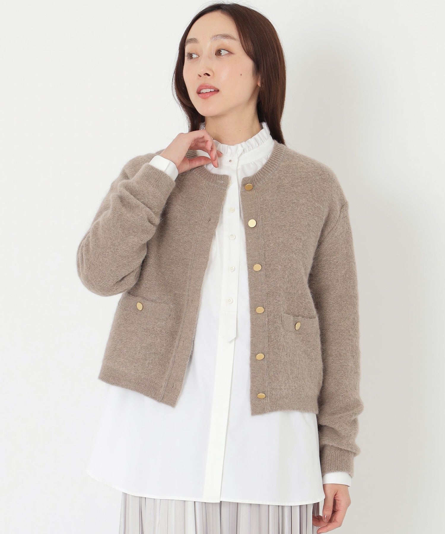 2121-P6N1244145__,45,モデル身長163cm 着用サイズ：38