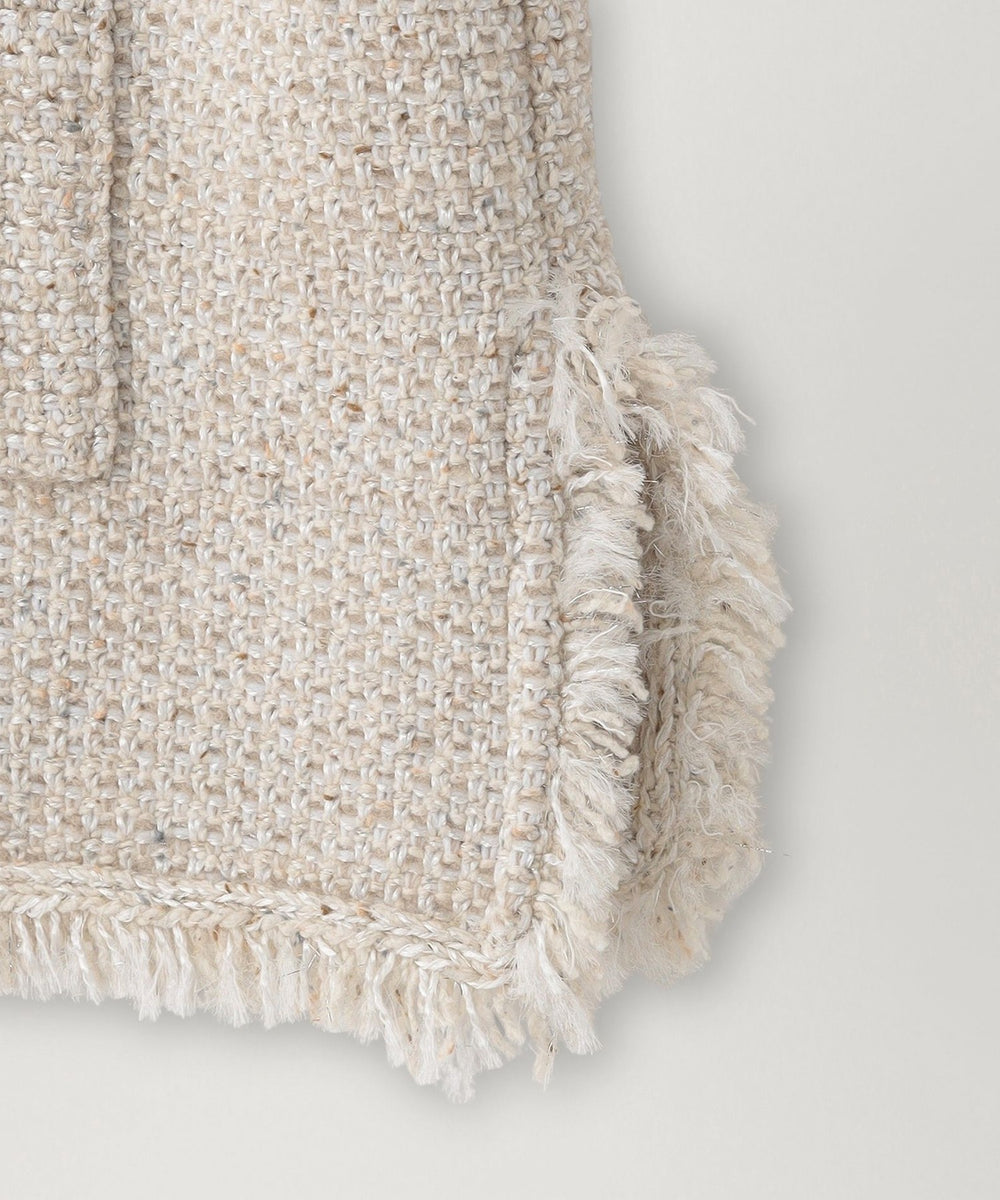 エス エッセンシャルズ　S.ESSENTIALS ニット　セーター　ベスト　新品 ツイードニットベスト(トップス)｜S.ESSENTIALS(エス エッセンシャルズ