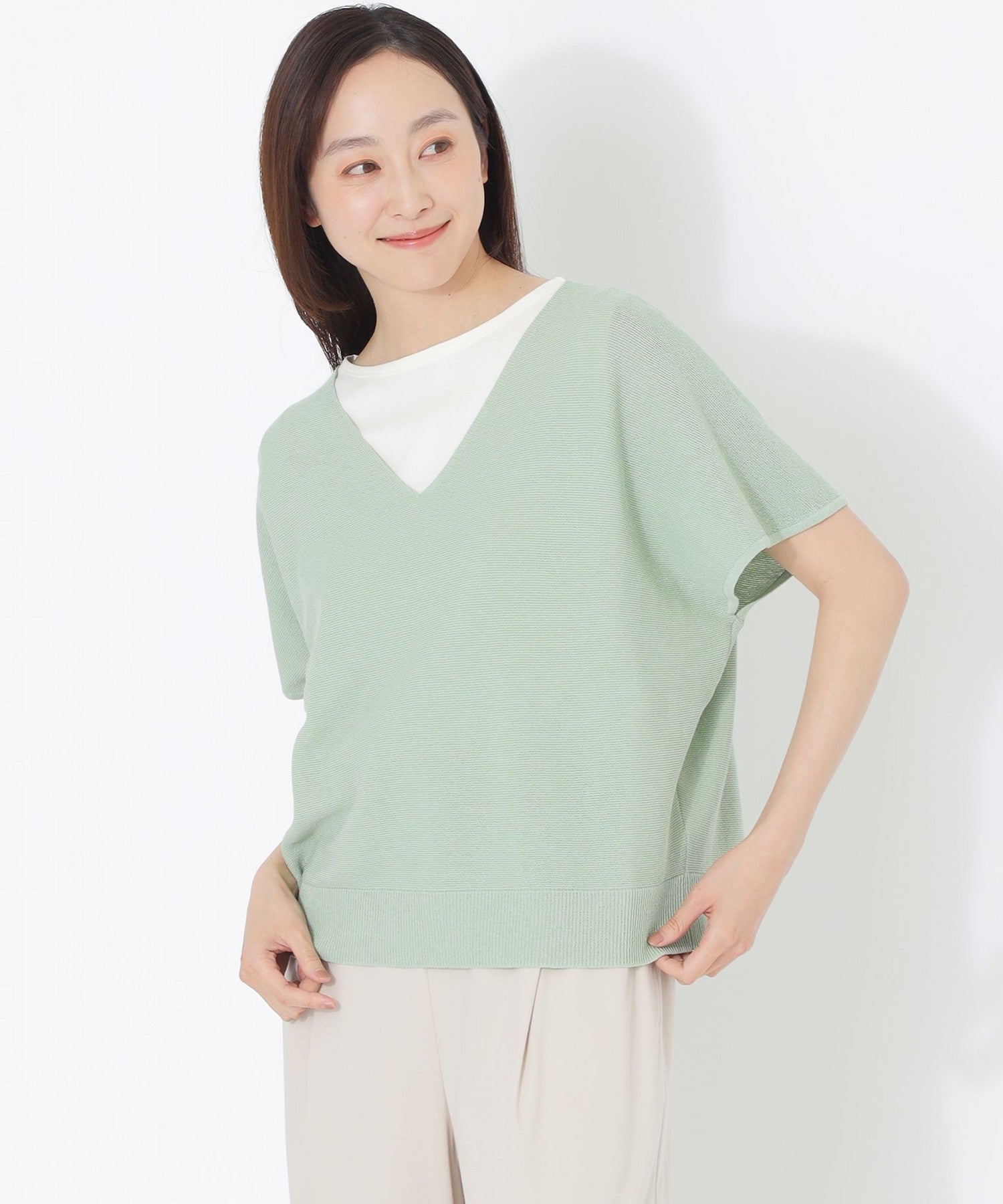 2121-P6N1854270__,70,モデル身長163cm 着用サイズ：38