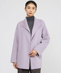 美品✨ポールスミス ウールリバーコート ショート丈 バイカラー グレー 紫 38 美品✨ポールスミス ウールリバーコート ショート丈 バイカラー グレー