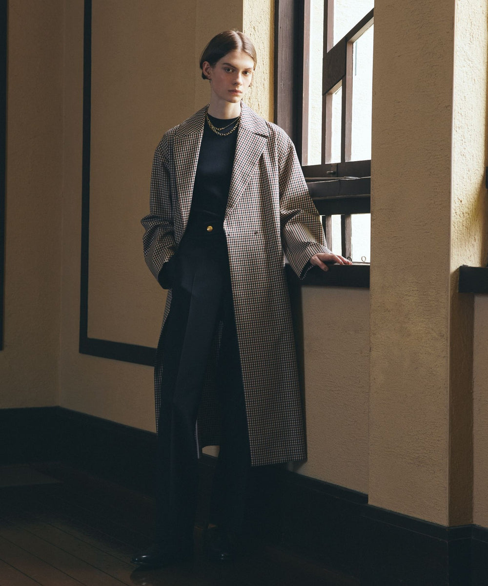 Paul Stuart ポールスチュアート　ウールモヘアチェックコート グレンチェックウール コート(コート)｜Paul Stuart(ポール