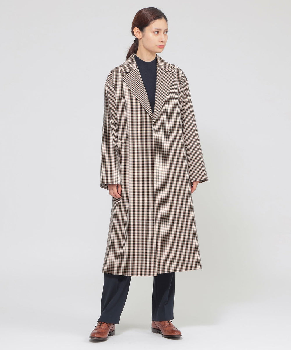 新品タグ付★ポールスチュアート★チェック柄　ステンカラーコート 新品タグ付☆ポールスチュアート☆チェック柄 ステンカラー